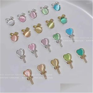 Décorations d'art d'ongle 10pcs Sailor Girl Moon Bijoux 3D Alliage Fée Coeur Cristal Gem Baguette Magique Décor Pièces DIY Luxe Japonais Drop D Otuv5