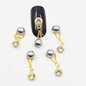 Nail Art Decorations 10PSC valse nagels glitter Rhinestones 3D legering charmes benodigdheden