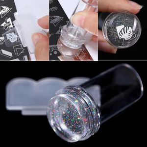 Nail Art Decoraties 1PC Transparante Stamper Met Schraper 2pcs Jelly Siliconen Stempel Voor Franse Nagels Manicuring Kits stempelen Tool Set