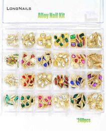 Nail Art Decorations 245 10st Legering Kit LuxuryDesign Japanse Sieraden Charms Rivet Dasiy Strik Diamant 3D Decors Gems Acces 3875700930
