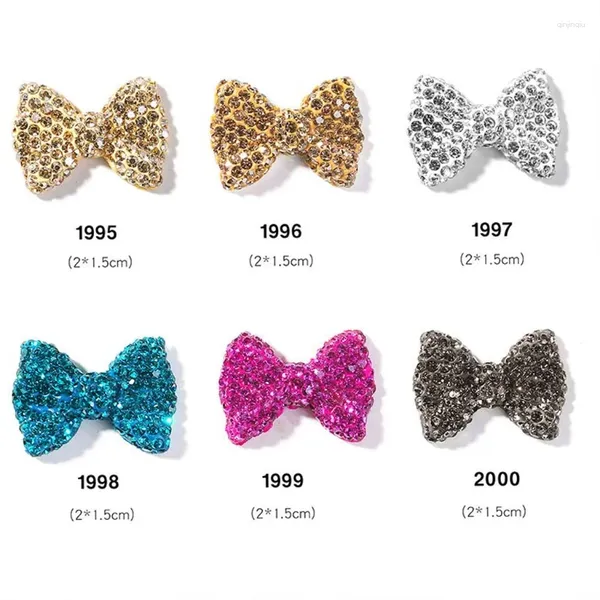 Décorations d'art d'ongle 3D Bow Bows Tie Design pour strass Alliage Décor Nails Décoration Femmes Filles