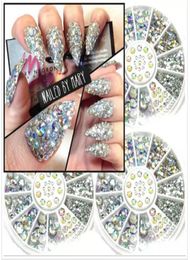 Nail Art Decorations 3D Nail Art strass de cristal paillettes de cristal décorations de roues pour les goujons de bricolage 7109192