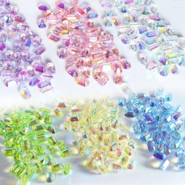 Decoraciones para uñas 50 piezas Diamantes de imitación transparentes Gemas de azúcar Piedras Diamantes Cristales 3D para suministros Accesorios