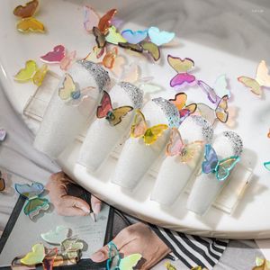 Decoraciones de arte de uñas 50 unids/bolsa joyería cristal transparente mariposa accesorios para lazos Nai DIY para puntas