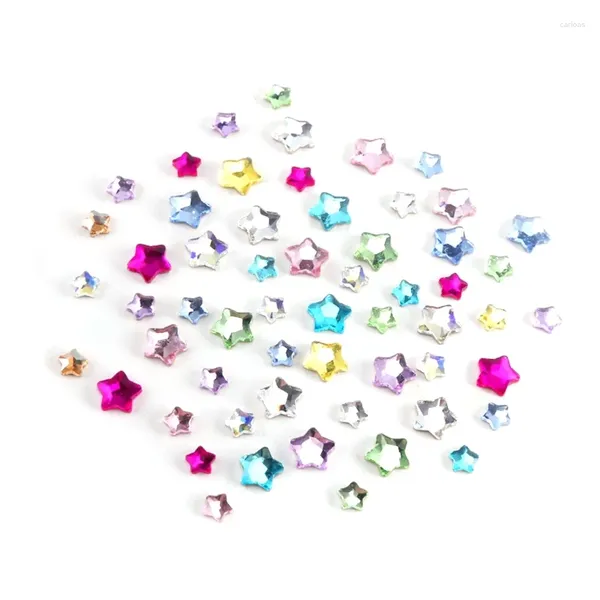Decoraciones de arte de uñas 50 piezas Diamantes de cristal transparente Diseños de brillo Piedras de diamantes de imitación Gemas Accesorios de manicura