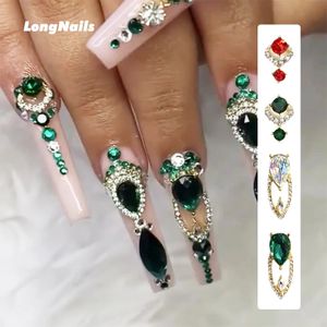 Nail Art Decoraties 5 stks 3D Legering Bedels Edelstenen Gemengde Metalen diamanten Decoratie DIY Luxe Sieraden Accessoires 9 20mm 231123