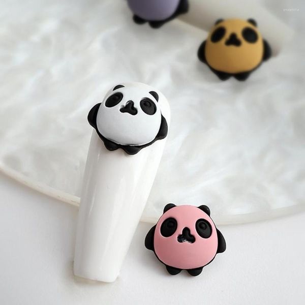 Decoraciones de arte de uñas 5 uds decoración exquisita tridimensional a prueba de caídas sin desvanecimiento encantador macarrón laca en aerosol Panda gigante