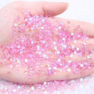 Nail Art Decoraties Aurora AB Kleuren 1000 stks 3mm 3D Gems Plaksteen Ronde Lijm Op Stenen Hars Steentjes Voor DIY Kledingstuk