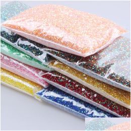 Décorations d'art d'ongle grand sac 4mm 50000 pièces gelée AB couleurs résine strass 3D pierres précieuses rondes pierres non fixes appliquées Dhzni