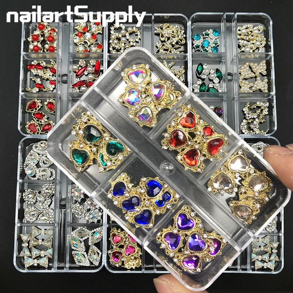 Nail Art Décorations En Boîte De Luxe Brillant Planète Charmes Alliage Matal 3D Bling s Strass Diamant Manucure Décoration Gem 230606