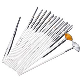 Nail Art Decorations Brush Set Tools Professional Painting Pen voor valse nageltips UV NAIL GEL Pool