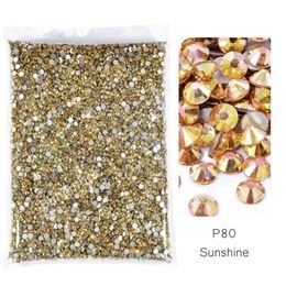 Nail Art Decoraties Bulk Groothandel Zonneschijn Non-fix Steentjes Plaksteen Diamant Glitter Glas Nail Art Kristallen voor Nagels Trouwjurk 231202