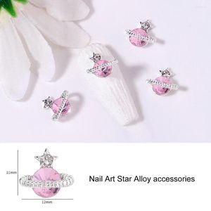 Nail Art Decorations Fancy Charm Heart 3d Planet Design Langdurige Manicure Cubic Zirconia Mini Rhinestone voor vrouwen