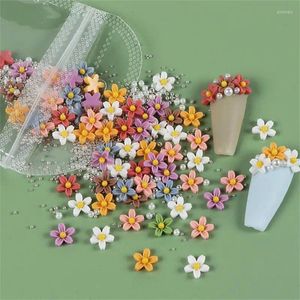 Nail Art Decorations Five Petal Flower Ornament Gem Matte / Alloy Zirconia Water Drill Silicone Moule pour décoration beauté