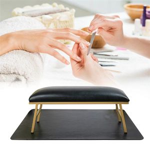 Nagelkunstdecoraties Handkussen en matset Accessoire Metalen tafel Antislip PU-leer Bureauarmsteun voor nagels Salon Techs Gebruik