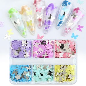 Nagel kunstdecoraties licht kleur vlinder pailletten decoratiekit makaron glitter vlokken uv gel voor nagels accessoires pet manicure materialen