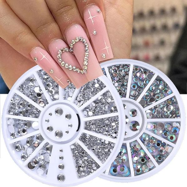 Decoraciones de arte de uñas Color mezclado Camaleón Nail Rhinestone Glitter Pequeñas cuentas irregulares para Nail Art Decoración 3D Piedra en rueda Consejos de bricolaje 231207