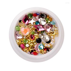 Nail Art Decorations Moon Star Charms Studs en Strass 3D Drop