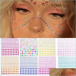 Nail Art Decorations Nail Art Decorations Face Jewels Party Festival Make -up Decoratie Body Gekleurde 3D Diamond Pearls Zelf Adhesive E Dharj