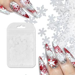 Nail Art Decorations Pandora Charms Snowflake Glitter Pailletten Sparkly Nails Stickers 3D Dunne cirkelvormige vlokken Shine Slice