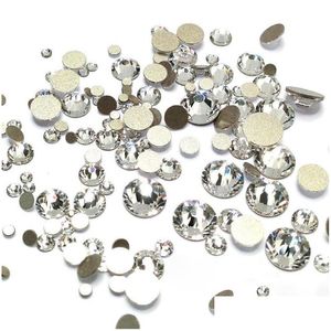 Nail Art Decorations Rhinestones SS3SS40 Alle maten 3D Costura Crystal Clear Strass Non Fix Drop Delivery Health Salon DHBH9