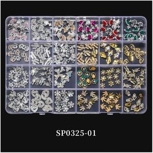 Nail Art Decorations S Set 3D Crystal Charms Diamond Diy Alloy Luxe sieraden Gem Manicure Accessoires Levering 230329 Drop levering H DHXYV