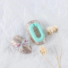 Décorations d'art d'ongle Transparent givré nœud papillon amour joli charme décoration 3D accessoires de manucure boucle d'anneau bijoux à bricoler soi-même