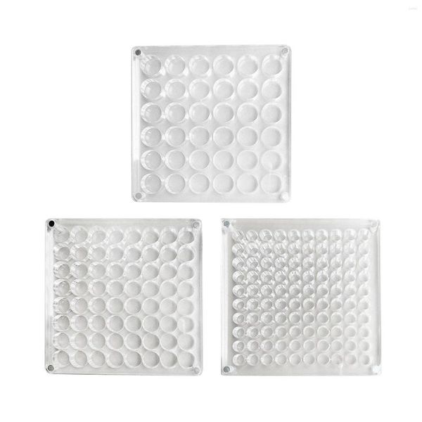 Nail Art Décorations Transparent Strass Boîte De Rangement Grille Séparée Conteneur Antipoussière Couverture Amovible Portable Pour Faux Conseils Artisanat DIY