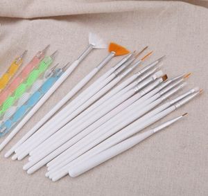 Nail Art Design Painting Tool 20pcs / set Pen Polish Brush Set Kit Professional Nail Brushes Styling Nail Tools