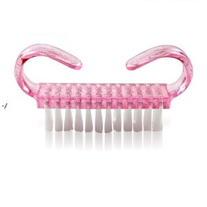 Nail Art poussière brosse outils nettoyage manucure pédicure outil brosses manucure petits bovins cornes cristal couleur pure JJF10871