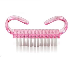 Nail Art Poussière Brosse Outils De Nettoyage Manucure Pédicure Outil Brosses Manucure Petites Cornes De Bétail Cristal Couleur Pure LLF10871