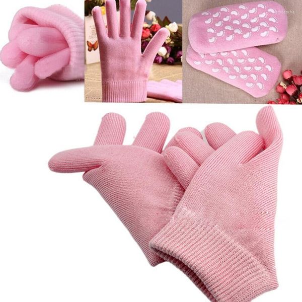 Équipement d'art d'ongle 1 paire de chaussettes en silicone gant traitement exfoliant masque pour les mains lisse pieds soins de la peau gel spa gants de blanchiment hydratants R