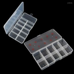 Nagelkunstuitrusting 1 pc heldere valse nagels lege opslagcase nep plastic container edelstenen stenen stras display tips box ta#073 prud22