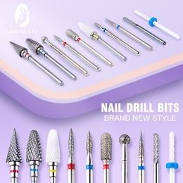 Nail Art Equipment 10 PCS Set van Tungsten Carbide Ceramic and Diamond Milling Cutters voor manicure pedicure 230505