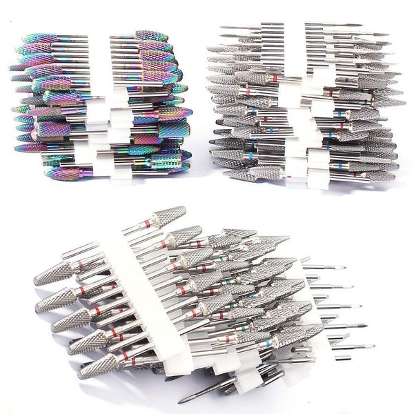 Equipo de arte de uñas 10 PC CARBIDE TRIMPET Bits Set Manicure Talfs Kits Cutters Cutters Gel Polacio Archivos STBERRIS STBERRA Herramientas DHJCW