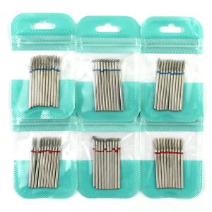 Equipo de arte de uñas 10 unids Diamond Milling Cutter Brocas Set para manicura Accesorio Pedicura Máquina eléctrica Bit Brush Burr Herramientas 221201