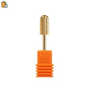 Nail Art Equipment 1pc Golden Carbide Drill Bits for Manicure Machine Accessories Cutter Pedicure 3/32 