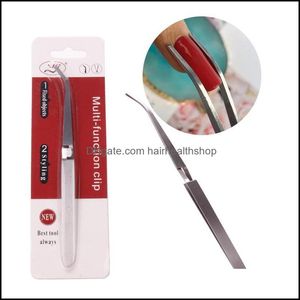 Nail Art Equipment 1pc Tweezers roestvrij staal Sha Clip Crystal Special Handige vaste beauty gereedschapsnail drop levering gezondheidssalon DHXed