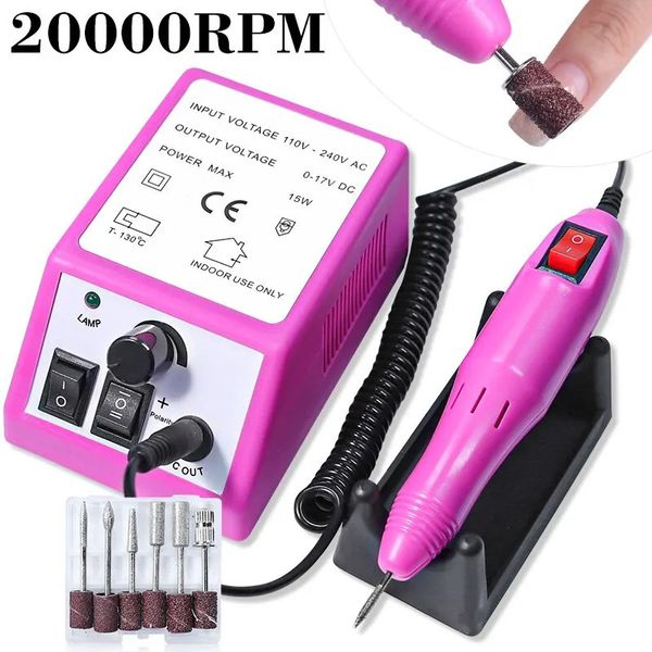 Équipement d'art des ongles 20000 tr/min perceuse professionnelle lime électrique pour manucure ongles ongles pédicure outils 231207