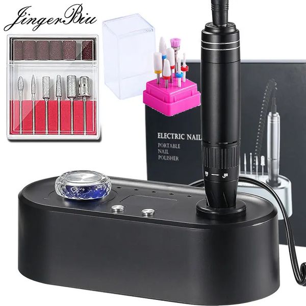 Équipement d'art d'ongle perceuse à grande vitesse 40000 tr/min avec écran LCD pour le Type de placement des ongles en acrylique vernis professionnel 231219