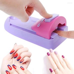 Nail Art Equipment Diy Stamp Machine Printer Printing Manicure Set met 6 metalen patroonplaten schrapergrafiekgereedschap Prud22