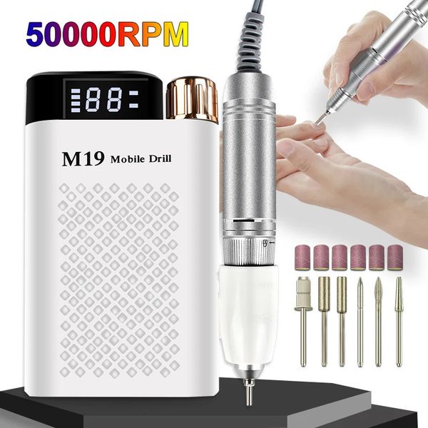 Nail Art Equipment Drill Manucure Machine Électrique Lime Sander Forets Bits LED Affichage Pour Gel Enlever Polonais Stylo Salon Outil 231207