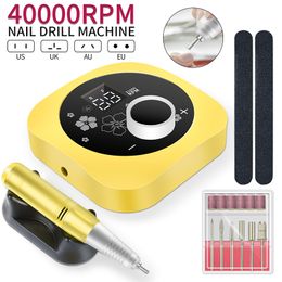 Nail Art Equipment Electric Nail Boor Machine Set Professional Milling Cutter voor manicure nagelbestanden Drill Bits Nail Salon Polisher Equipment 230223