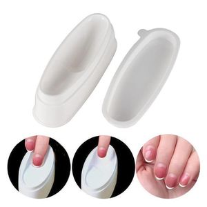 Nail Art Equipment Fashion Dipping Powder Holder Franse Tray Manicure Mold Dip Container Accesorios Collector Tool289K