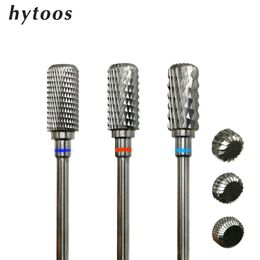 Nail Art Equipment HytoOS Barrel Drill Bits 332 Carbide Burr Dust Proof Bit Milling Cutter voor Manicure Electric S Accessorie Tool 230505