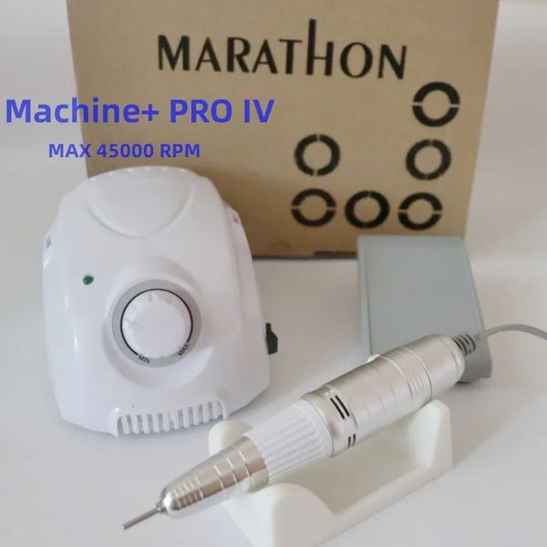Equipo de arte de uñas MarathonChampion 3 Pro XII Mango 35K40K Taladro eléctrico Fuerte 210 Micro Motor Rectificadora para herramientas 231207