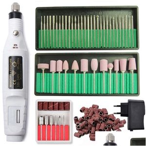 Nail Art Equipment Professional Electric Drill Hine Pedicure Manicure Set Milling Cutters File 20000Rpm Polishing Drop Delivery Health Dh1Lu