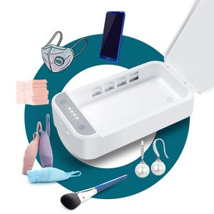 Nail Art Equipment Boîte de désinfectant pour lumière UV Boîte d'aromathérapie multifonctionnelle portable avec câble USB Nettoyage téléphone personnel/soins de bébé/outil de maquillage 230616