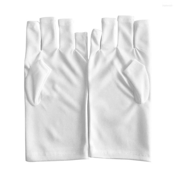 Kits de decoración de uñas, 1 par de guantes para mujer, guantes de muñeca cómodos, guantes protectores para manicura a prueba de radiación, Protector de punta abierta