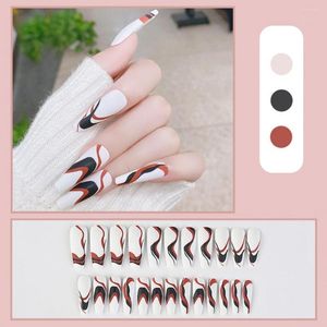 Nail Art Kits 1 set kunstmatige tips lichtgewicht met lijmmodecoratie neppatches